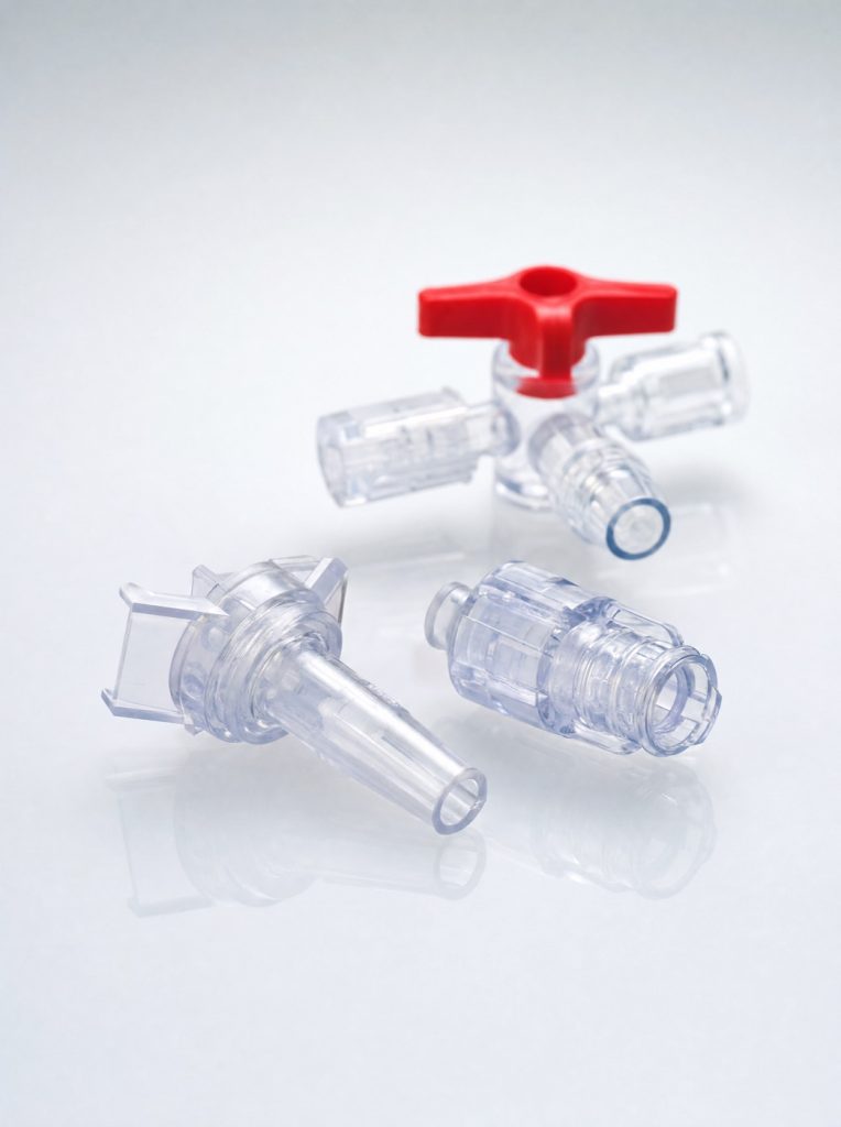 Clear molded medical disposable components