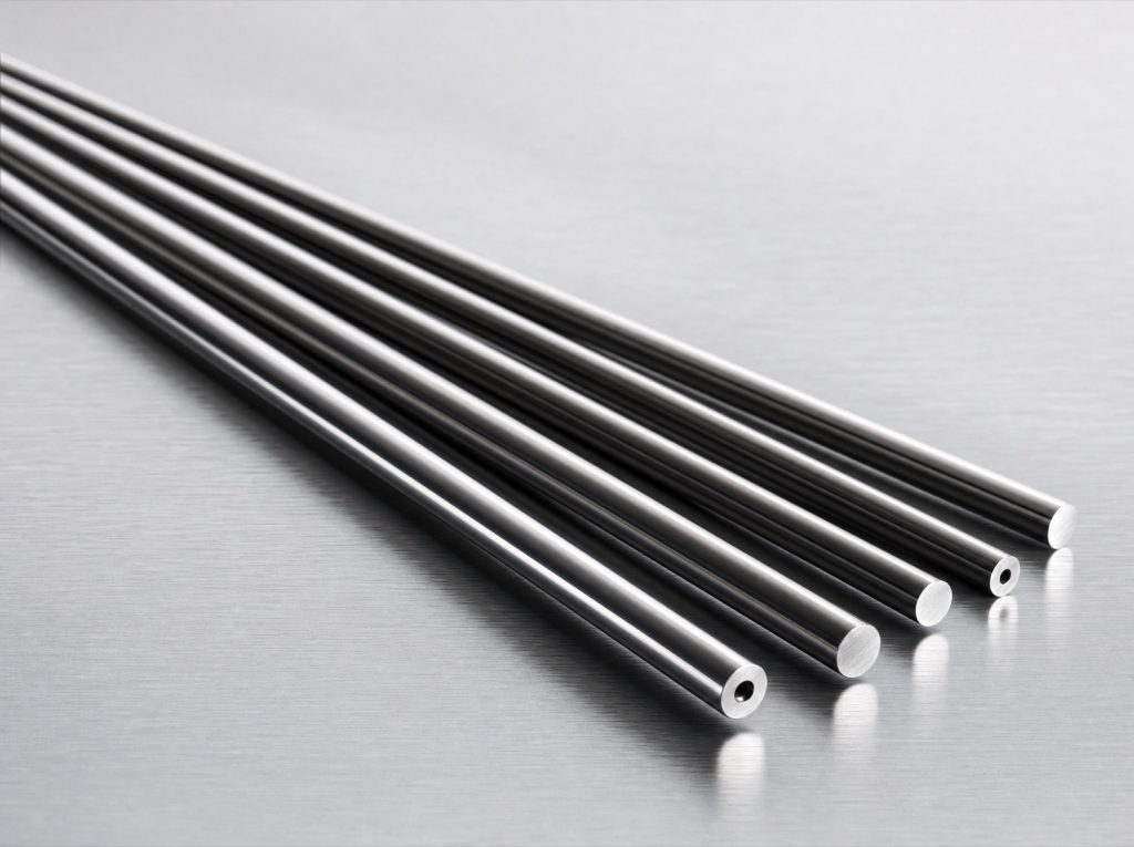 Precision-ground mandrels and hypotubes on brushed steel
